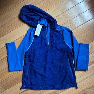 Brand New Outdoor Voices Frost Knit Running Jacket in Gorgeous Blue!